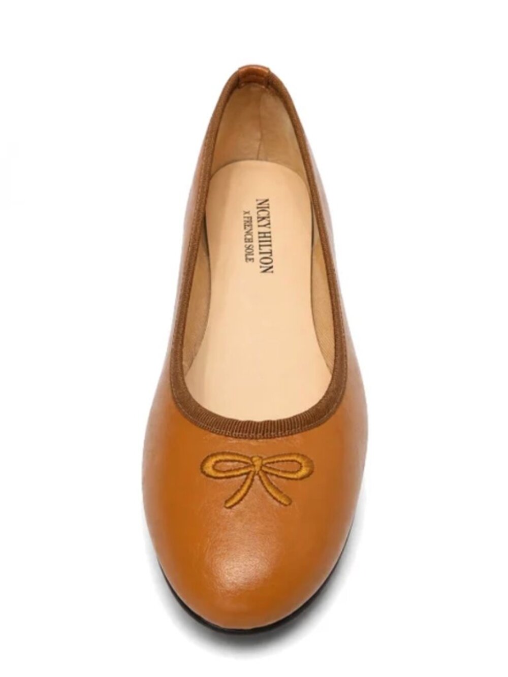 FSNY French Sole Kathy Praline Leather Ballet Flat 10.5